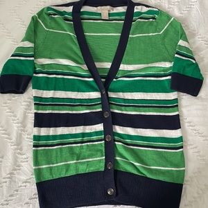 EUC Women's Banana Republic Short Sleeve Striped Cardigan Size S